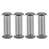 4Pcs Knife Handle Rivets Alloy Cutlery Rivet Screws Black Fasteners for Knife Repair Replacement Rivets for Chef Knives DIY
