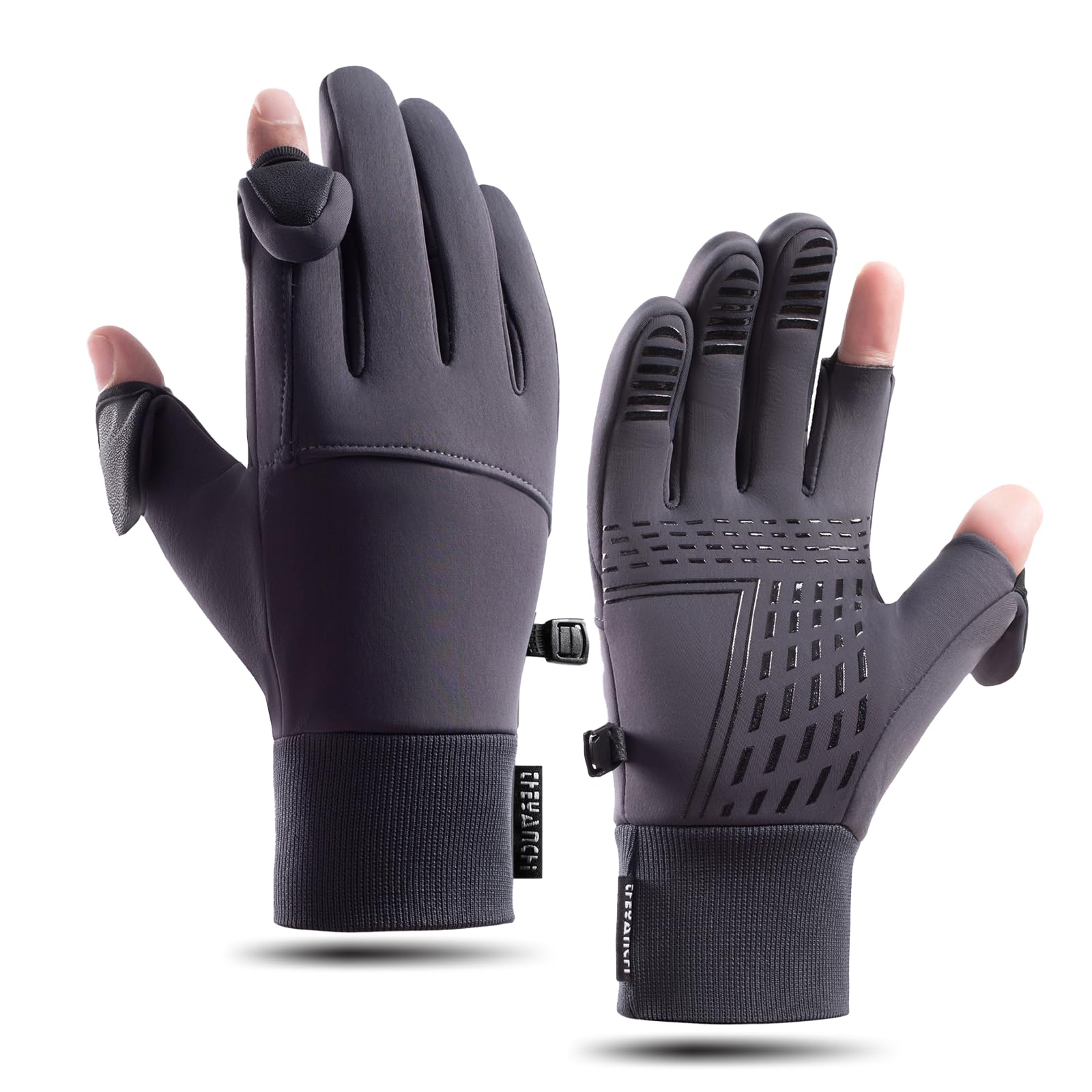 

SHUVZARI Cycling Perfect for Fall and Winter and Other Smartphone and Perfect for Outdoor and School Open Men s Fleece-Lined Gloves, Cycling, серый