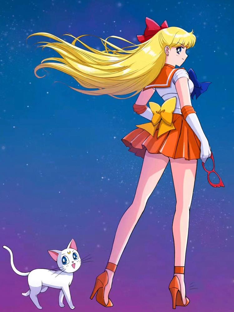 Handmade DIY Japanese 5D Anime Diamond Painting Cartoon Girl Full Circle Square Cross Stitch Mosaic Home Decoration