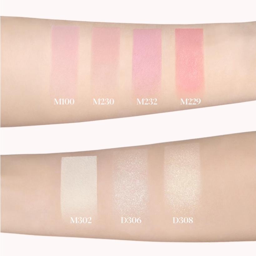 JOOCYEE Rouge Monochrom Puder Rouge für Wangen Highlighter Natürlich Matt Rosa Hell Make-up Klar und Transparent