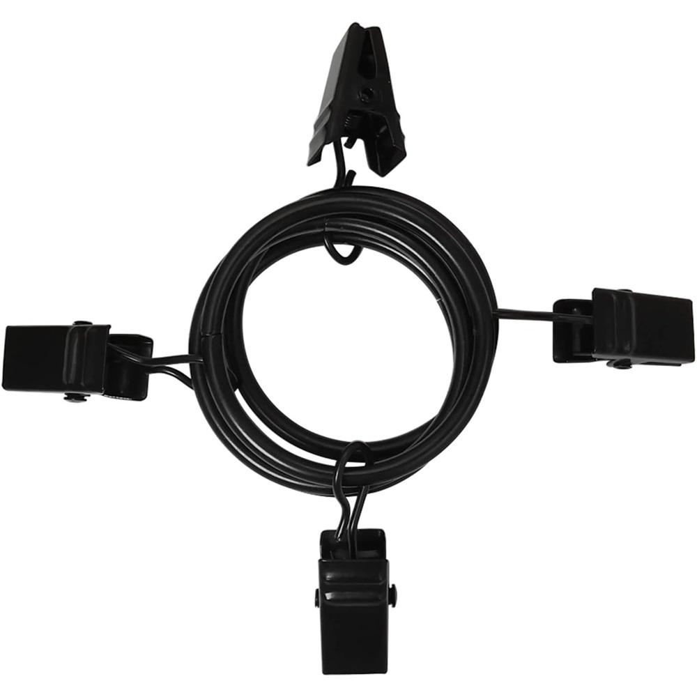 40 Pack Curtain Rings With Clips, Drapery Clips With Rings, Drapes Rings 1.5 In Interior Diameter, Fits Up To 1.2 In Curtain Rod, Black