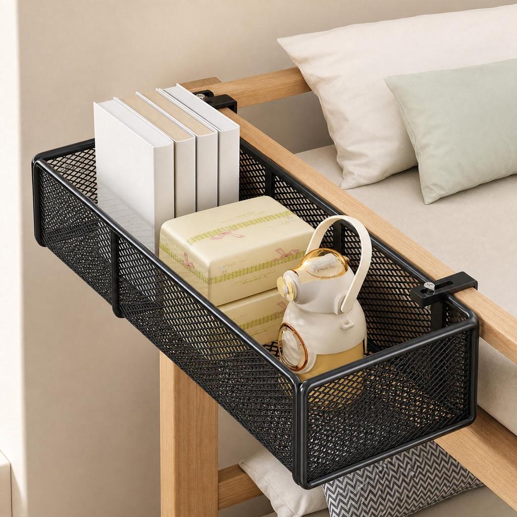 Metal Mesh Bedside Hanging Basket Ventilated Storage