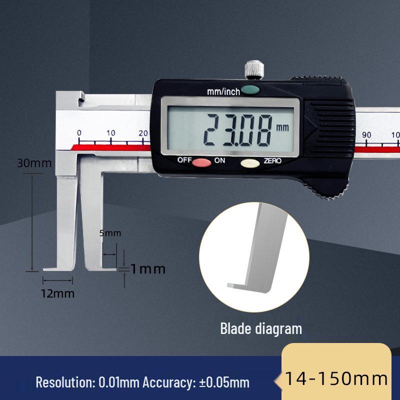 Guilin Guanglu High-Precision Digital Caliper for Inner Hole, Inner Circle, Flat-Headed Groove Measurement