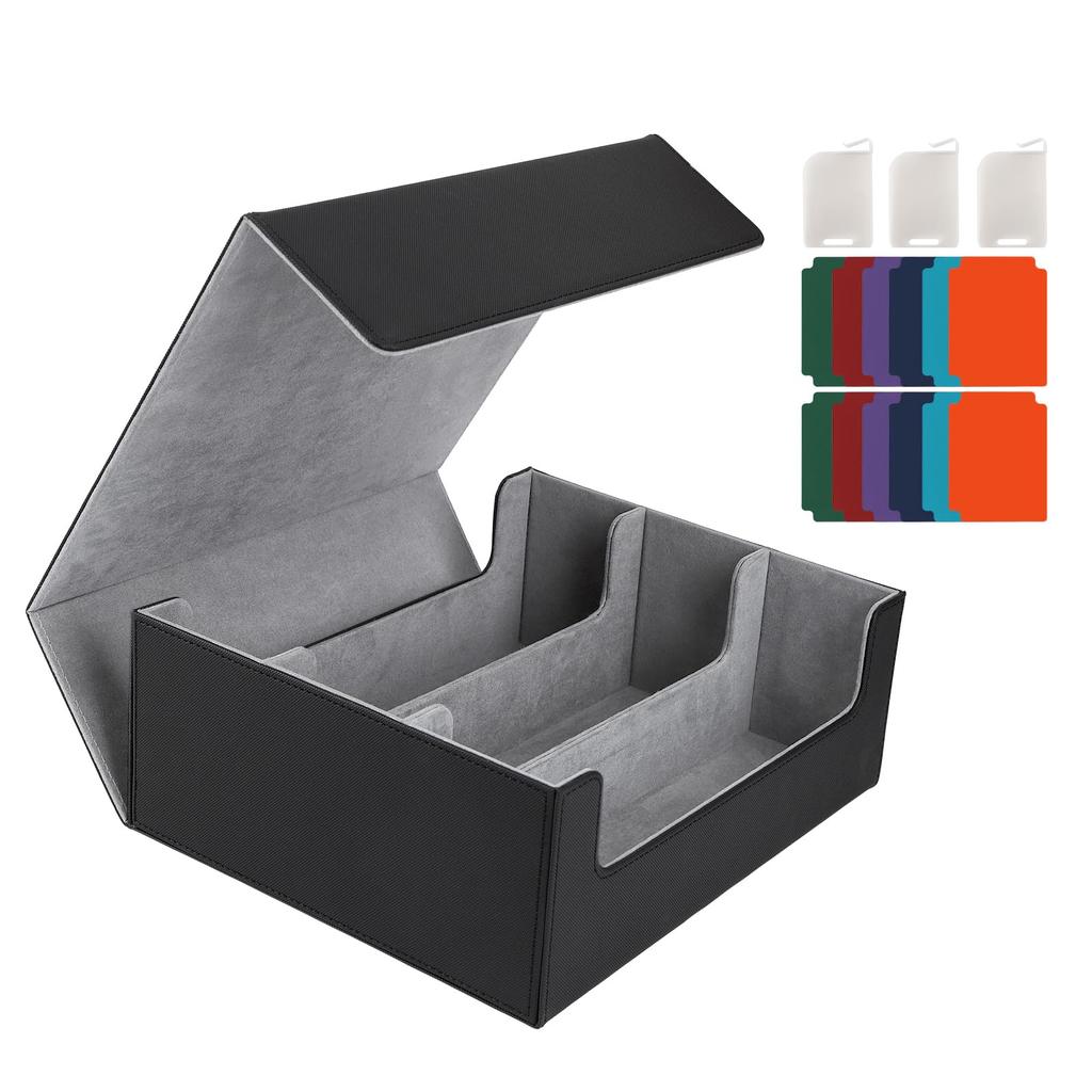 ZWSJLC Deck Card Large Card PU Trading Card Trading Card Storage Card Stopper with MTG and Various Card Case, Storage, Capacity, Case, Leather,