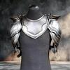 Set Armură de Umăr Gotică Gorget Armură de Umăr de Cavaler, Gorget Oțel Gri Cavaler Cosplay, LARP, Costum Războinic Fantastic Cadou