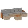 VidaXL Salon de Jardin avec Coussins 8 pcs, Canapés de Terrasse, Ensemble de Meubles de Patio, Mobilier d'Extérieur, Beige 3260323