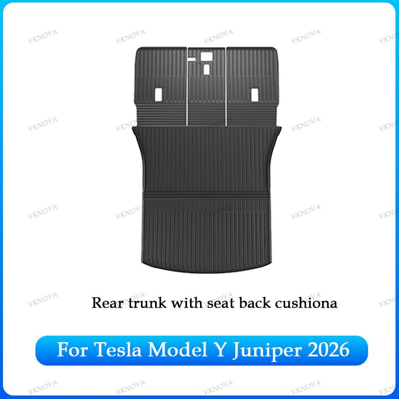 For Tesla New Model Y Juniper Premium/Performance 2026+ TPE Floor Mats Luggage Mat Wear-resistant Foot Pads ModelY Trunk Mats