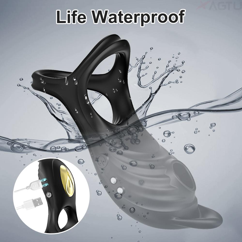 Sucking Vibrating Cock Ring for Men Remote Control Penis Ring Ejaculation Delay Clitoris Sucker Stimulation Sex Toy for Couples