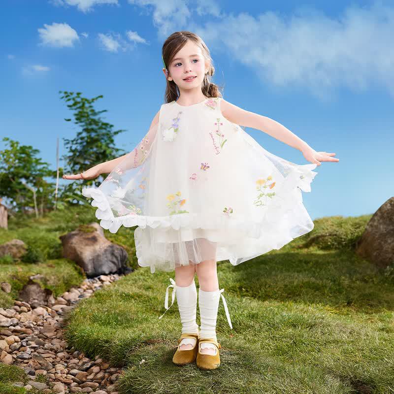 ASK JUNIOR Girls' Sleeveless Fairy Mesh Princess Dress