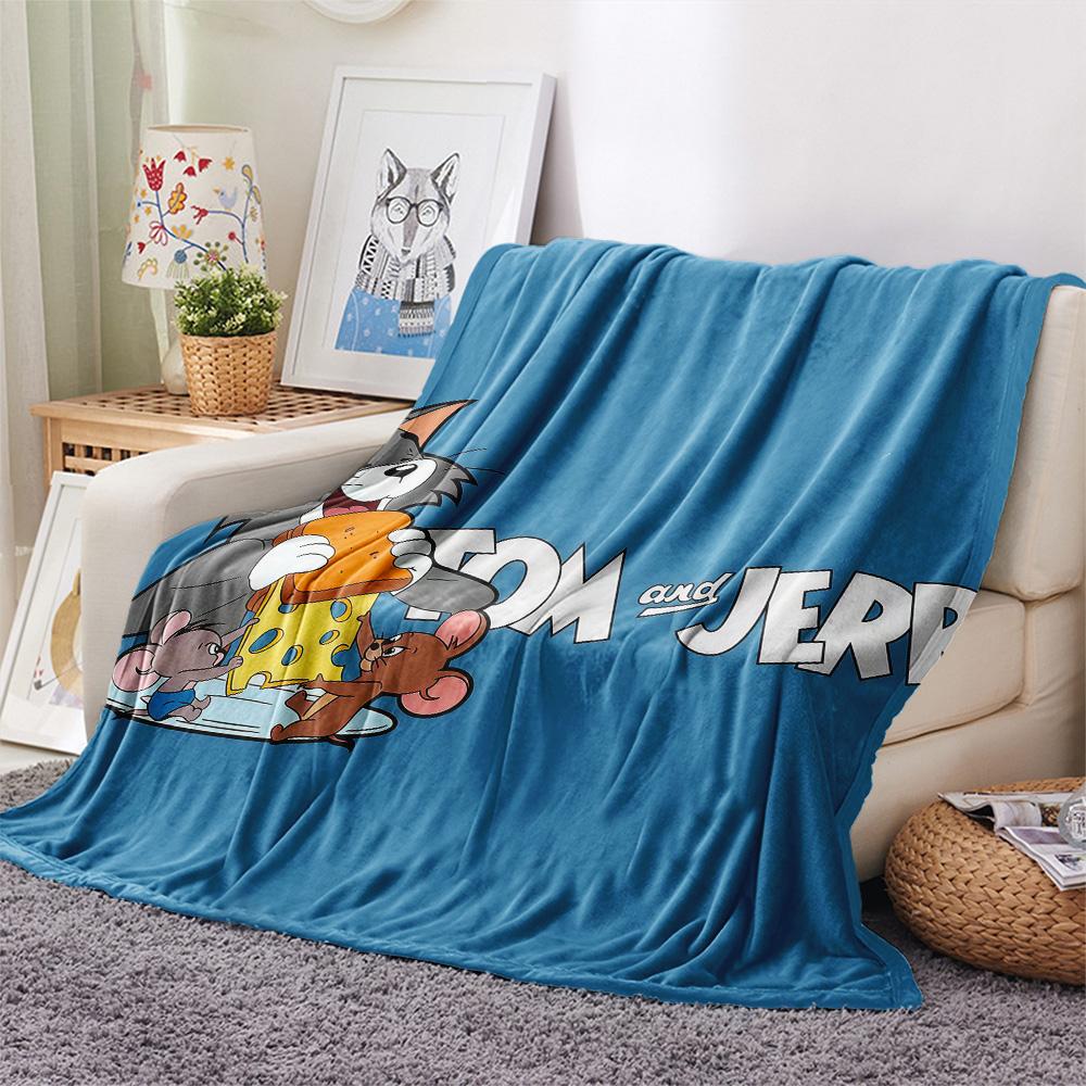 Tom and Jerry2 Flannel Blanket, High quality Comfortable for All Seasons, Home Decor, Warmth and Comfort