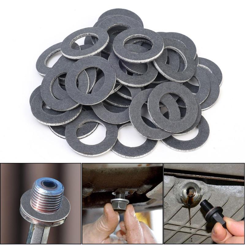 Śruba Uszczelka Korek Spustu Oleju Podkładki Otwór dla Toyota OE90430-12031 12mm Aluminiowe Akcesoria Uszczelka Uszczelniająca Części Silnika