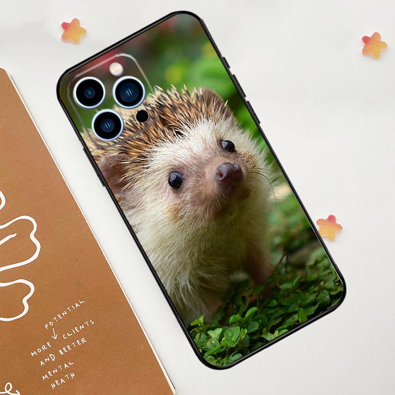 Cute Little Hedgehog Phone Case For iPhone 17 Pro Max 14 13 12 11 15 16 Pro Max mini 16 Plus 16e 17 Air Funda
