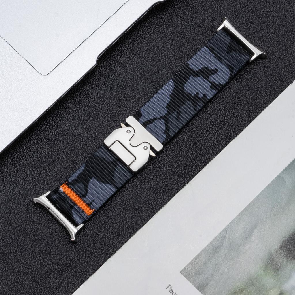 Sport Nylon Band For Samsung Galaxy Watch Ultra 47mm Camouflage Water Resistant Men Wearable Bracelet Galaxy Watch Ultra Strap