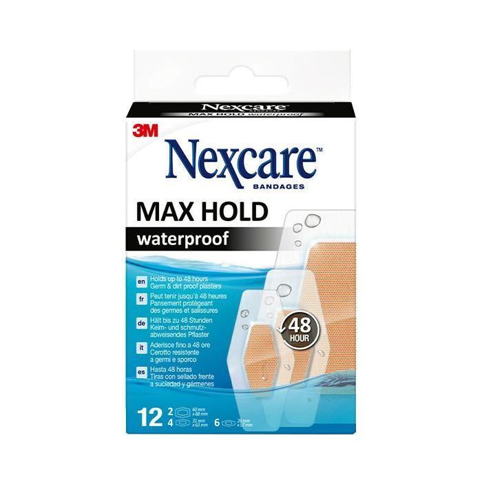3M Nexcare Pansement Max Hold Waterproof 48h 12 unités