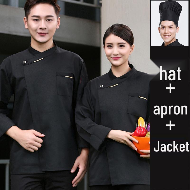 Unisex Fleece-Lined Chef Uniform: Cold-Proof Long Sleeve for Autumn/Winter - Ideal for Restaurants, Catering, Hotel, and Cake Shops.
