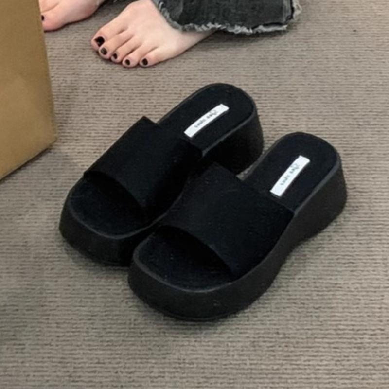 

Модные женские балетки на платформе, шлепанцы, модные летние новые сандалии 2025 тренд, пляжная обувь, слингбэк, женские шлепанцы, уютные слайды, zapatos 40 чёрный