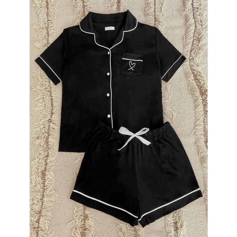 Homewear Sets Cardigan Short-sleeved Shirt Shorts Summer Pajamas for Women