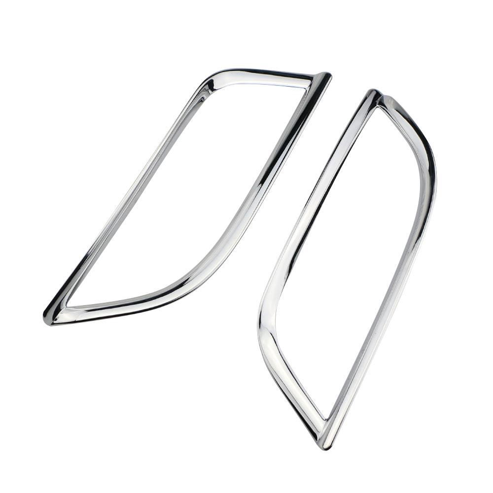 For Jeep Compass 2017 2018 2019 ABS Chrome Rear Bumper Reflector Fog Light Lamp Cover Sticker 2pcs