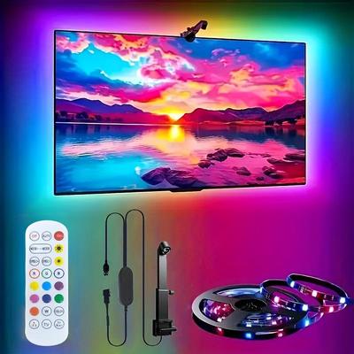 Smart Colorful RGB LED Strip Light with Remote Control for TV Mirroring