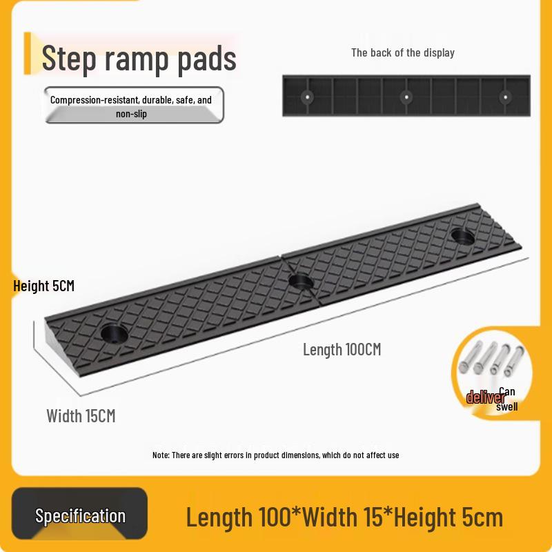 Rubber Curb & Threshold Ramp Mat for Home and Car 