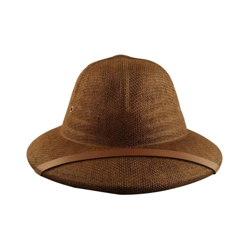 Big Size Hard Straw Hat Straw Material Jazz Bucket Hat New Fedora Sun Hat  Garden