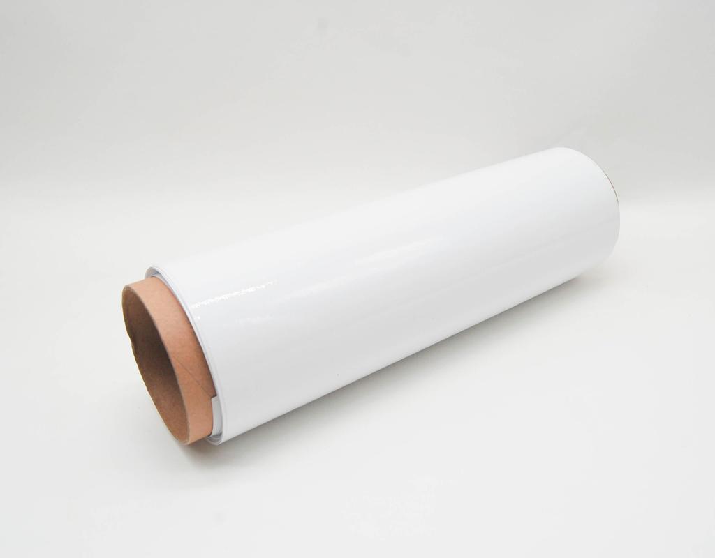 IlMondoMall Wrapping Sheet, Plain, Cutting Sheet, With Air Grooves (Gloss White, 19.7 x 11.8 inches (500 x 30 cm)