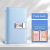 A6 Code Notebook for Money Solid Color Leather Password Savings Book Cash Budget Ledger Student