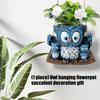 Weather Resistant Owl  Container Indoor Outdoor Use Home Decoration Gardening Gift For Apartments Plant Lovers