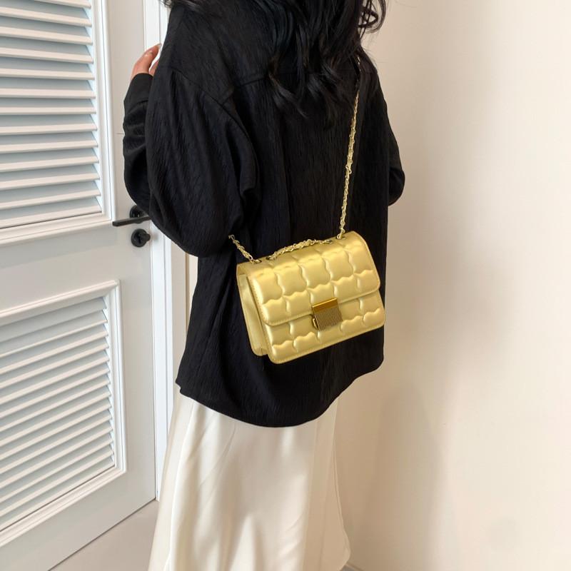 Chic Street Style Vintage Shoulder Bag 2024 Spring Trendy Women's Minimalist Chain Commuter Messenger Bag