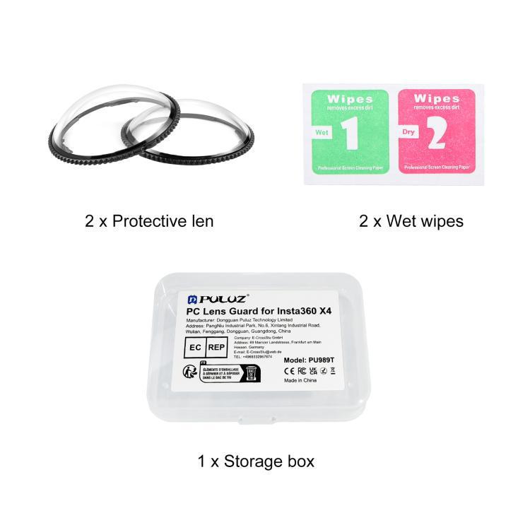 PULUZ Rotatable PC Protective Lens for Insta360 X4 Camera
