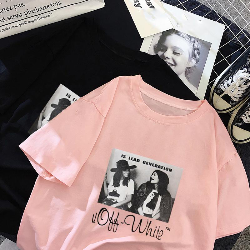 Hirsionsan Punk Short Sleeve Women T Shirt 2020 New Summer Gothic Graphic Tees Streetwear Soft Letter Printed Ladies Cool Tops