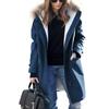 Women's Hooded Fur Collar Coat Long Autumn Winter