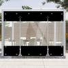 420 G/m² PVC Tarpaulin Transparent with Zip, Waterproof Tarpaulin for Outdoor Furniture, Porch, Pergola