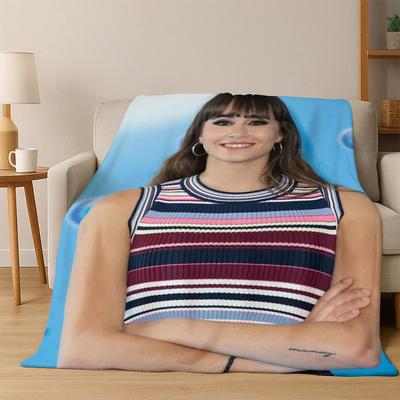 Cute Aitana Spanish Singer Flannel Blanket Soft Warm Blanket Throw Blanket for Bedroom Living Room Bed Travel Picnic Gift Kids