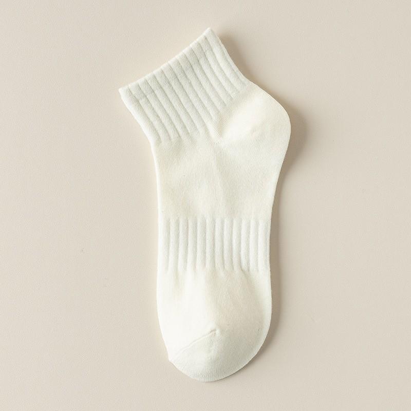 White Striped Socks Pile Socks Spring And Autumn Versatile Cotton Boneless Medium Tube Socks College Style Stockings Women