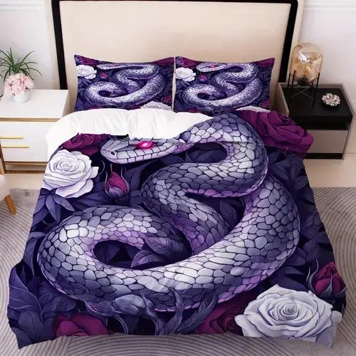 Snake Duvet Cover Duvet Cover With Snake Pattern Suitable For Children Kids And Adults Warm Soft Comfortable And Breathable