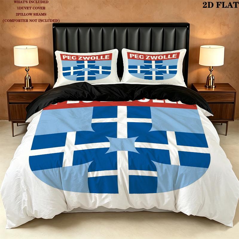 Pec Zwolle Pattern Bedding uilt Set uilt Cover Pillowcase Home Decoration Birthday Gift (1 * duvet cover + 2 * pillowcase without core)