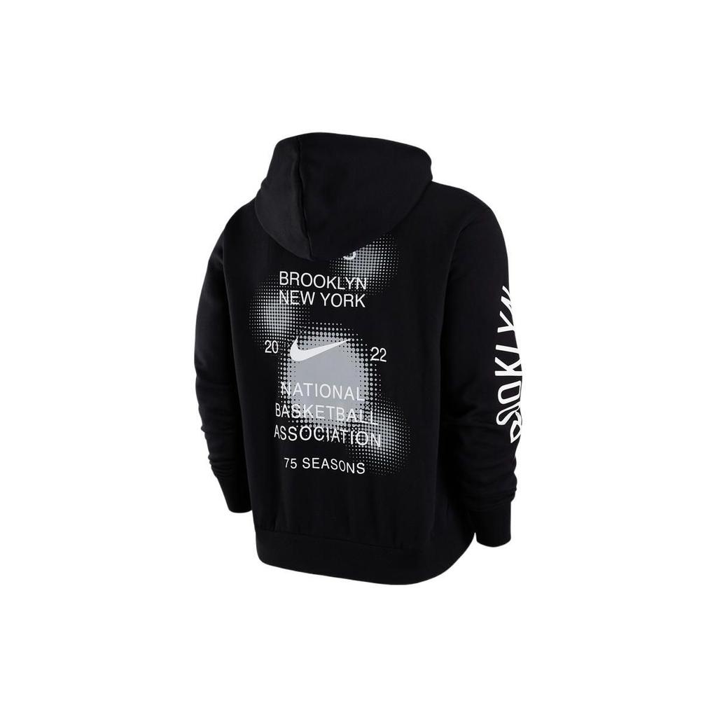 Nike Brooklyn Nets Fleece-Lined Hoodie Sweatshirt Men Tops Black DH9444-010