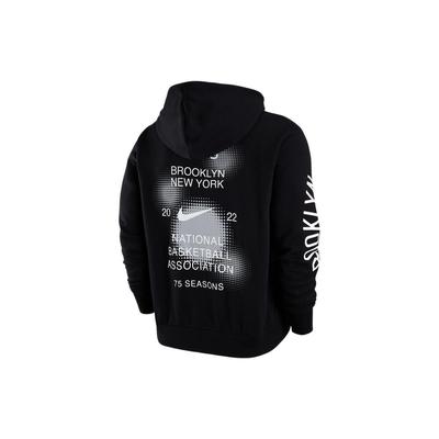 Nike Brooklyn Nets Fleece-Lined Hoodie Sweatshirt Men Tops Black DH9444-010