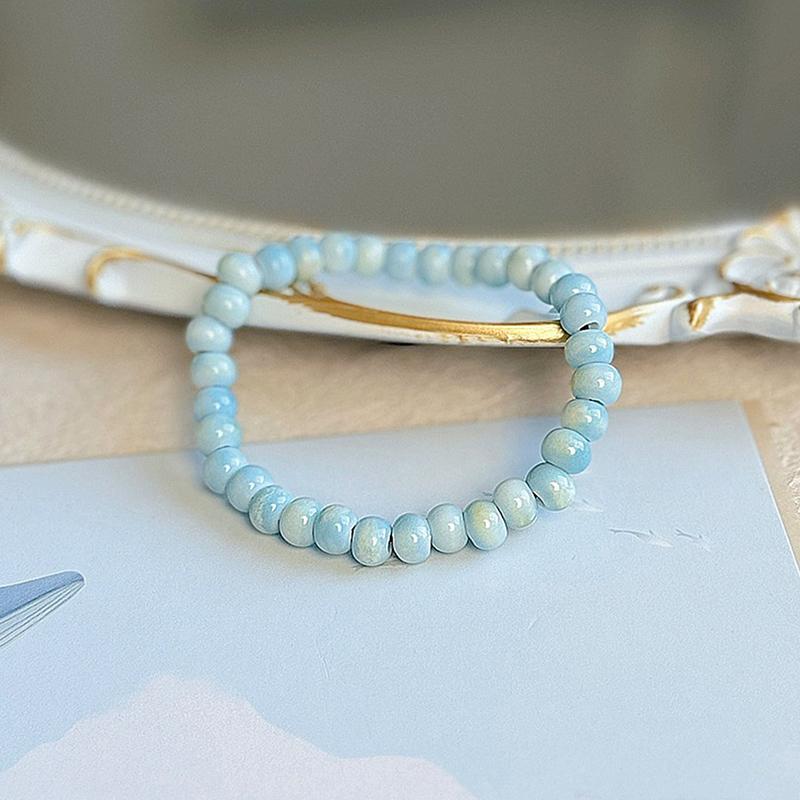 Bunte Keramikperlenarmbänder für Damen Herren Einfache Vielseitige Handgewebte Perlenarmreifen Party Schmuck Accessoires Geschenke