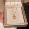 Luxury and Niche Titanium and Steel Necklace for Women, Featuring High-end and Elegant Zirconium Pendant, Collar Chain, New Style