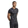 Adidas Training Tech M T-Shirt, Fit, All-Over Print, MMI01, Men's, Black/Print (HS9811),