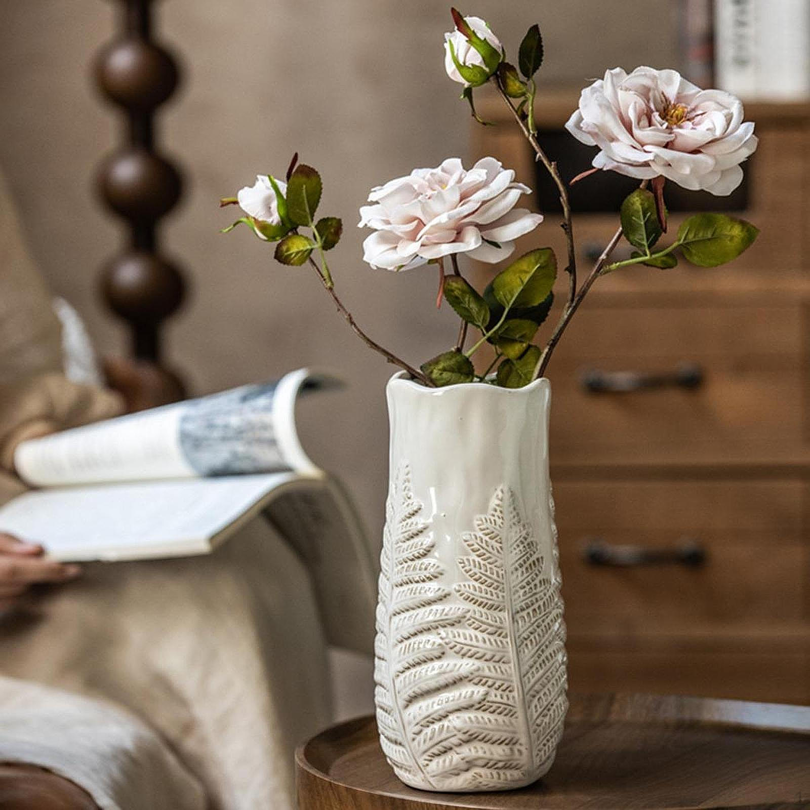 

Ceramic Vase Pot Tabletop Decoration Height 26.7cm Decorative for Wedding Centerpieces Fireplace