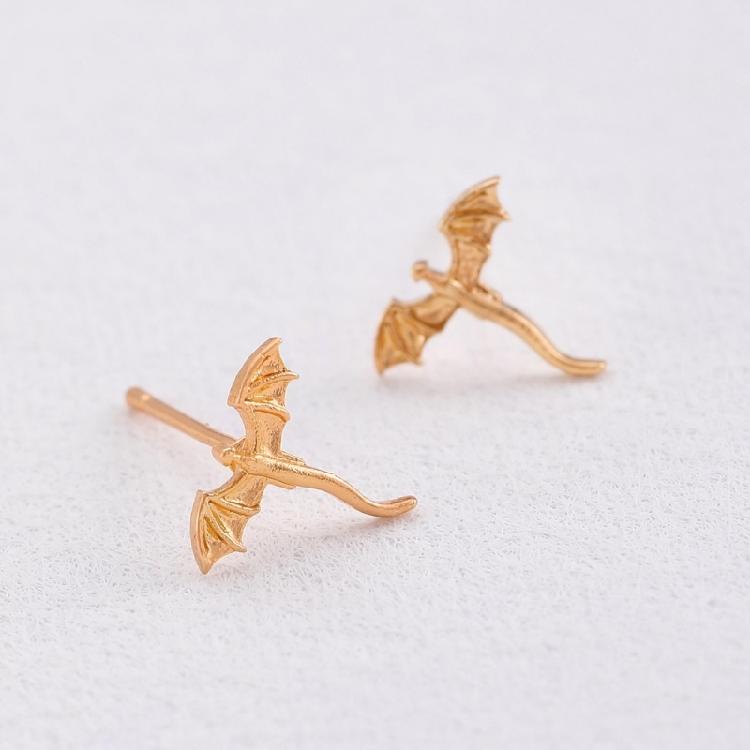 Elegant Dragon Shape Studs Earrings Fashion Earring Delicate Ear Jewelry Ears Studs Copper Texture for Daily and Party