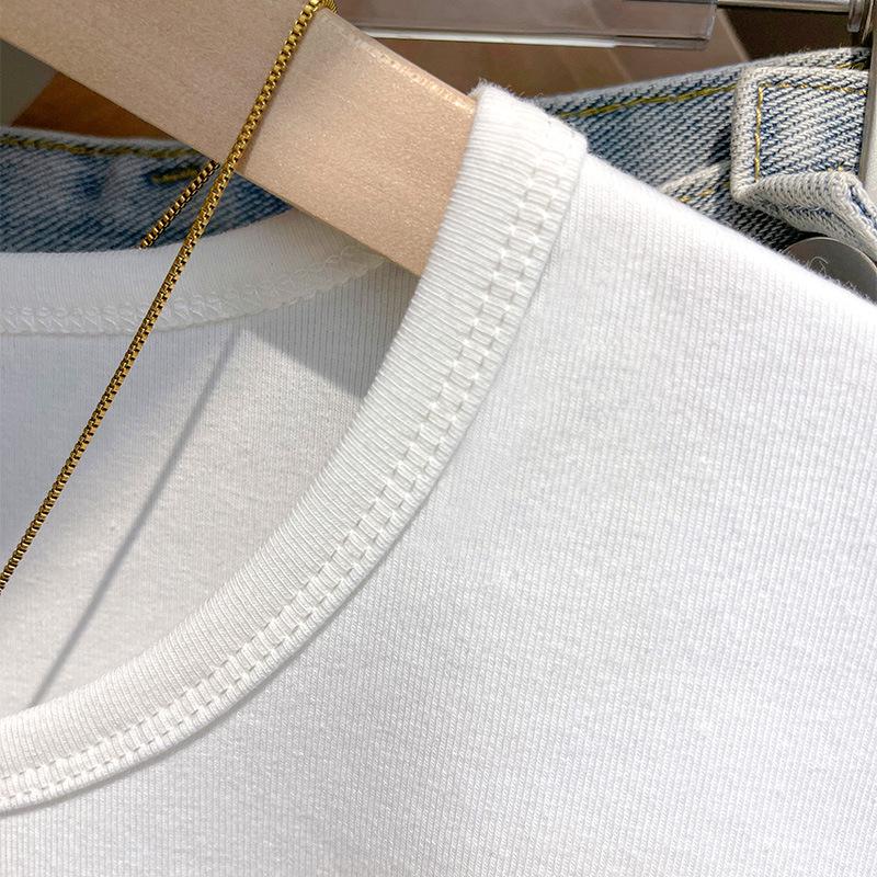 Women's American Cotton Slim Fit Round Neck Short Sleeve T-Shirt – Trendy Summer Essential