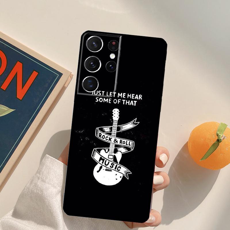 Rock Music Instrument Guitar Phone Case For Samsung Galaxy S22 S23 S21 S20 FE Ultra S8 S9 S10 Plus Note 10 20 Ultra Cover