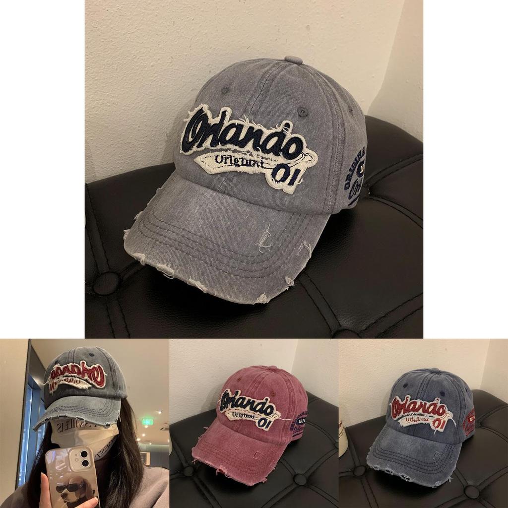 Stylish Vintage Washed Baseball Cap For Unisex With Embroidered Design For Casual Wear