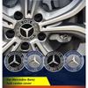 For Mercedes Benz 4PCS Car Wheel Hub Cap Tire Center Screw Cap Label For Mercedes-Benz C180 C200 E300 S350 E260 Ml350 GLK Decora