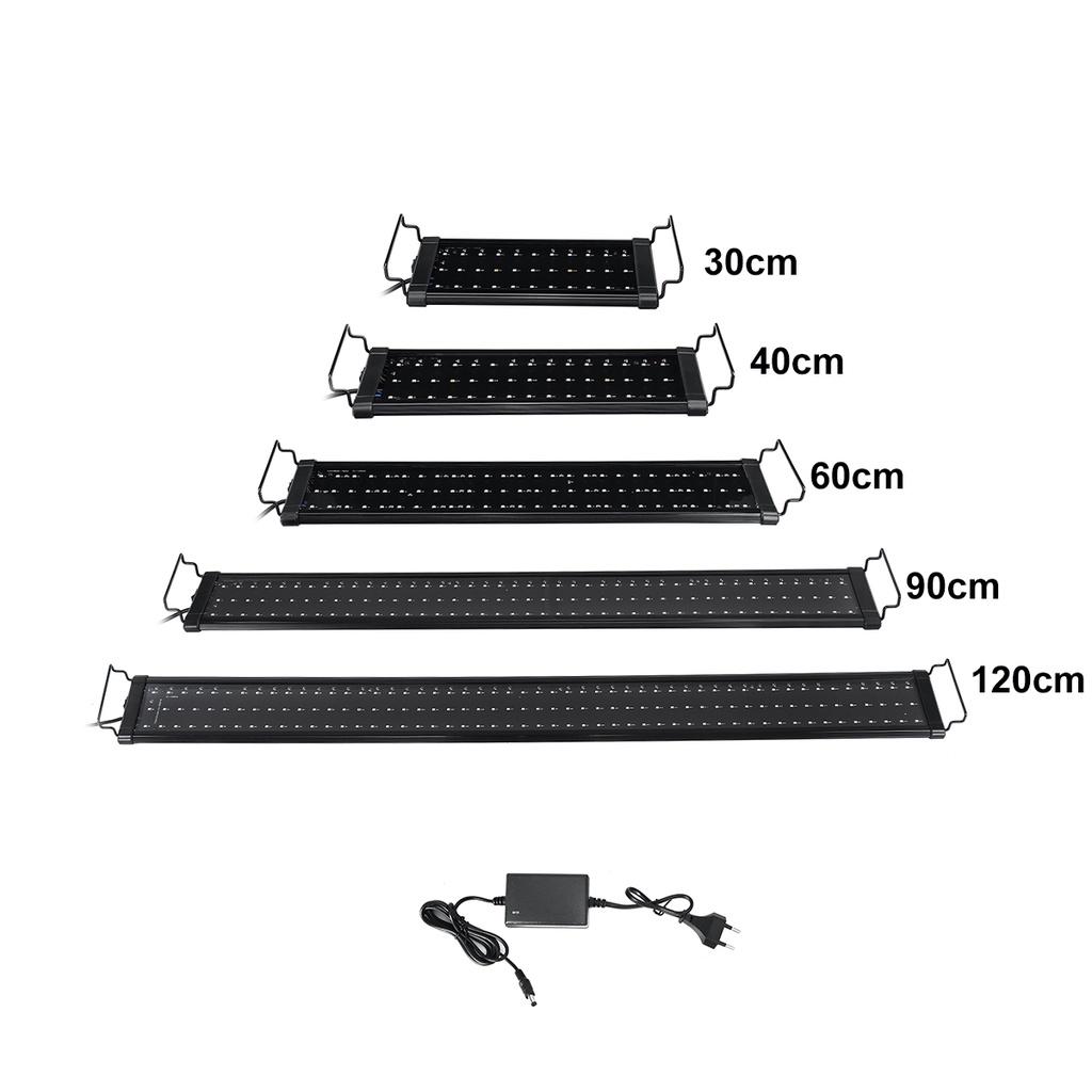 Vandeniui atsparūs LED akvariumo šviestuvai 30/40/60/90/120 CM juosta mėlyna/RGB panardinama povandeninė apkabos lempa Aquatic Decor 12V žuvų bako lemputė