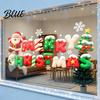 Reusable Christmas Wall Decals 3D Window Stickers with Santa Claus Xmas Tree and Snowflake Designs Removable Indoor Party Accents PVC Cling